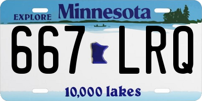 MN license plate 667LRQ