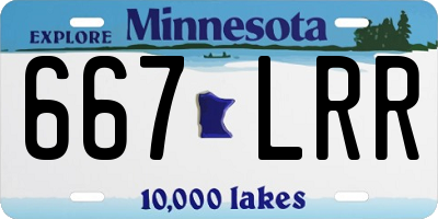 MN license plate 667LRR