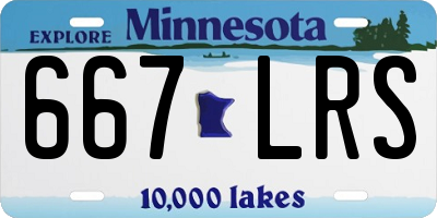 MN license plate 667LRS