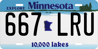 MN license plate 667LRU