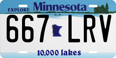 MN license plate 667LRV