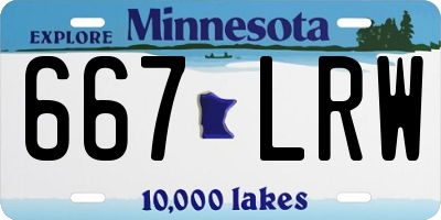 MN license plate 667LRW