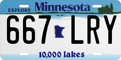MN license plate 667LRY