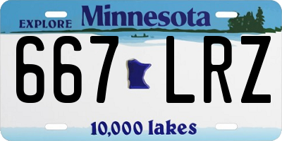 MN license plate 667LRZ