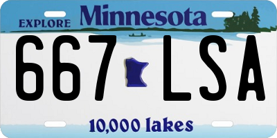MN license plate 667LSA