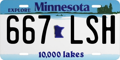 MN license plate 667LSH