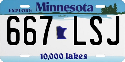 MN license plate 667LSJ