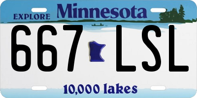 MN license plate 667LSL