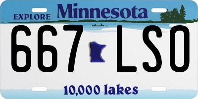 MN license plate 667LSO