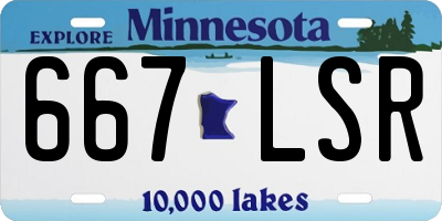 MN license plate 667LSR