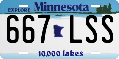MN license plate 667LSS