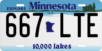 MN license plate 667LTE