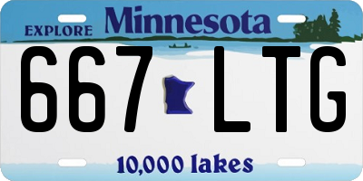 MN license plate 667LTG