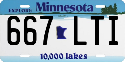 MN license plate 667LTI