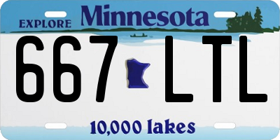 MN license plate 667LTL