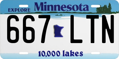 MN license plate 667LTN