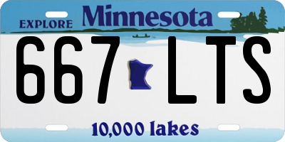 MN license plate 667LTS
