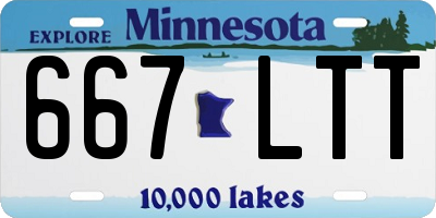 MN license plate 667LTT