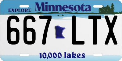 MN license plate 667LTX