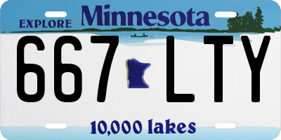 MN license plate 667LTY