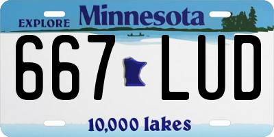 MN license plate 667LUD