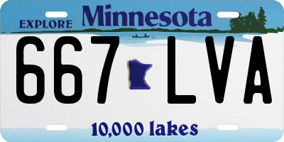 MN license plate 667LVA