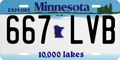 MN license plate 667LVB
