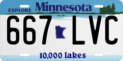 MN license plate 667LVC