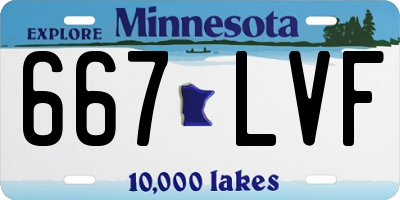 MN license plate 667LVF