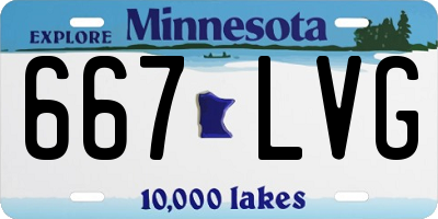 MN license plate 667LVG