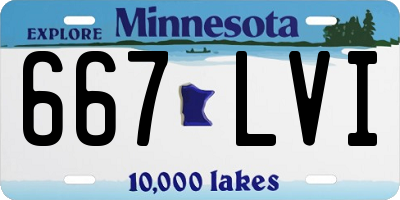 MN license plate 667LVI
