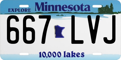 MN license plate 667LVJ