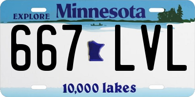 MN license plate 667LVL