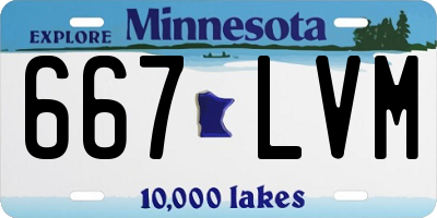 MN license plate 667LVM