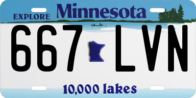 MN license plate 667LVN