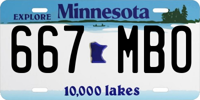 MN license plate 667MBO