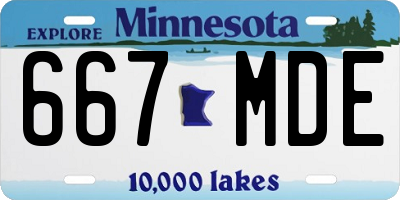 MN license plate 667MDE