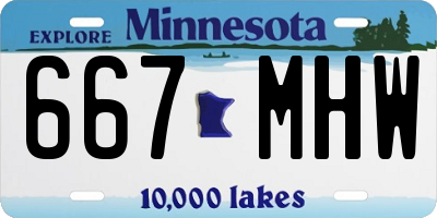 MN license plate 667MHW