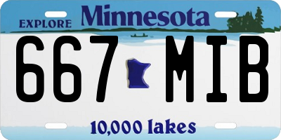 MN license plate 667MIB