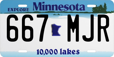 MN license plate 667MJR