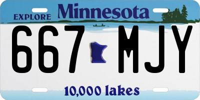 MN license plate 667MJY