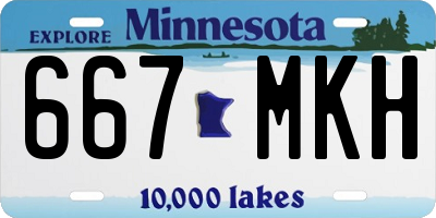 MN license plate 667MKH