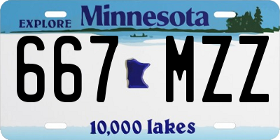 MN license plate 667MZZ