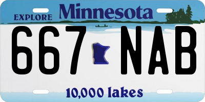 MN license plate 667NAB