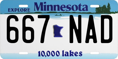 MN license plate 667NAD