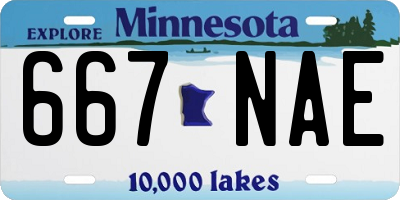 MN license plate 667NAE