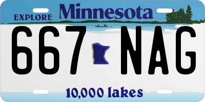 MN license plate 667NAG