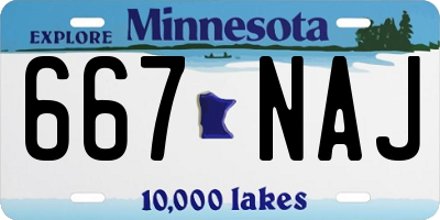 MN license plate 667NAJ