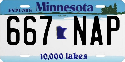 MN license plate 667NAP