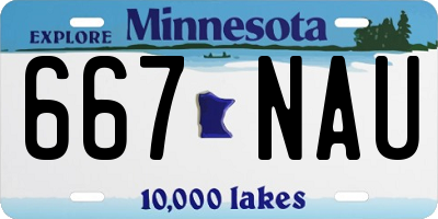 MN license plate 667NAU